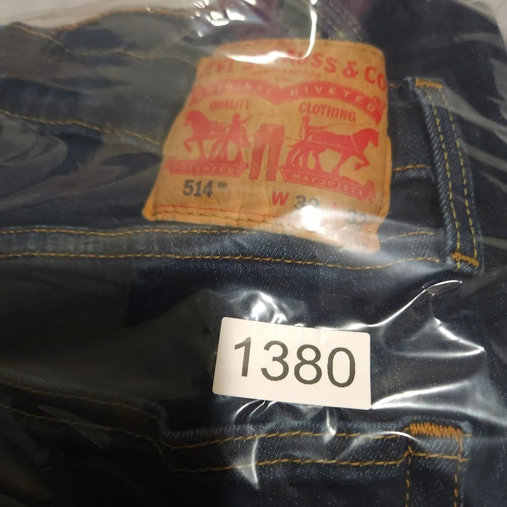 Levi's 514 Straight Fit Jeans Mens 30x32 Dark Wash Stretch Denim Blue